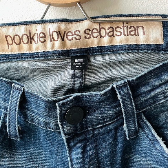Pookie Loves Sebastian Medium Wash Distressed Skinny Jeans - Picture 5 of 7